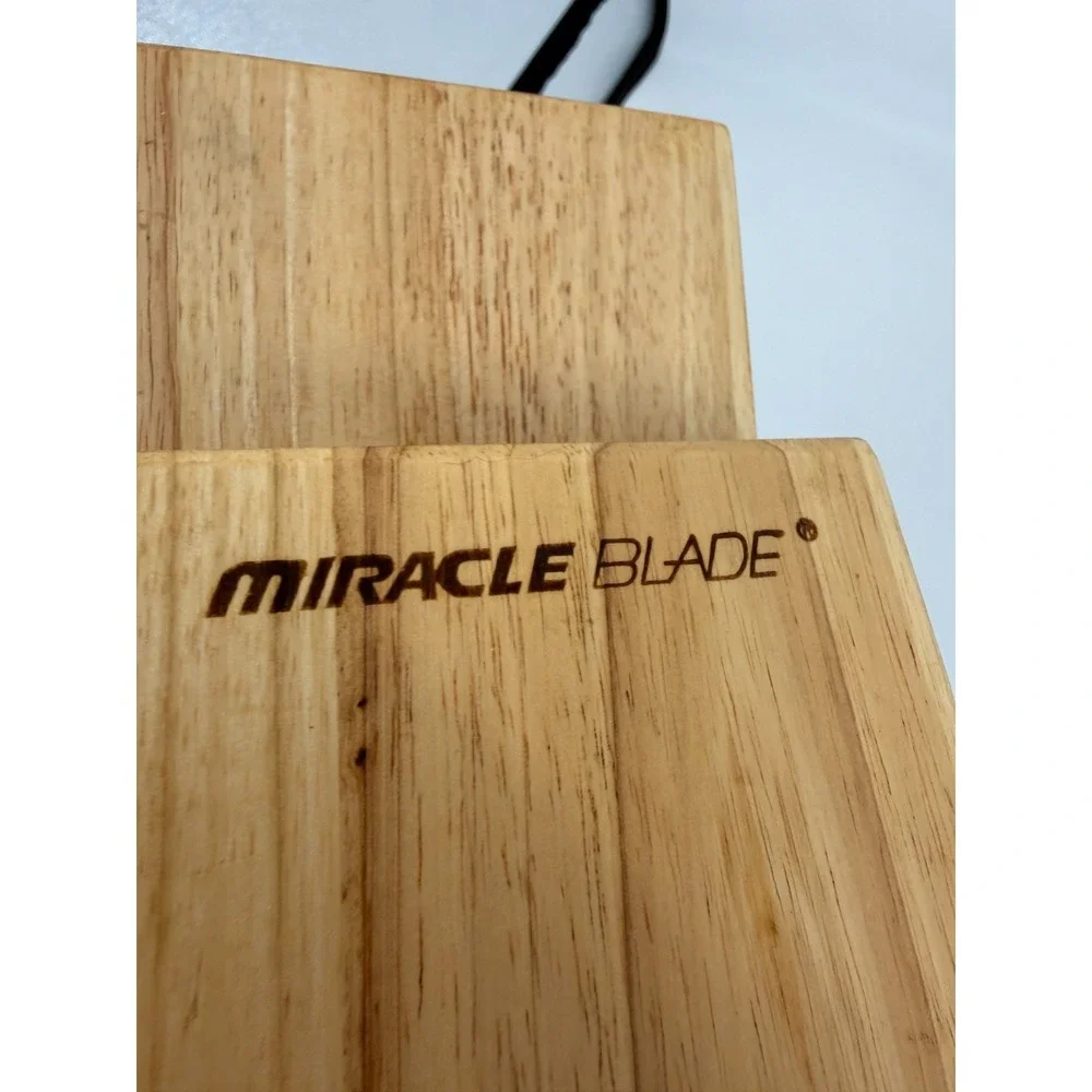 Miracle Blade Wooden Knife‎ Holder Block 15 Slots Block Only